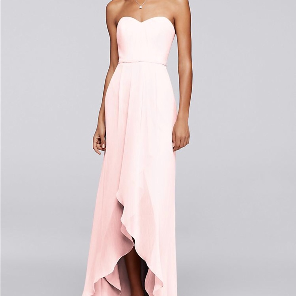 David’s bridal blush bridesmaid dress